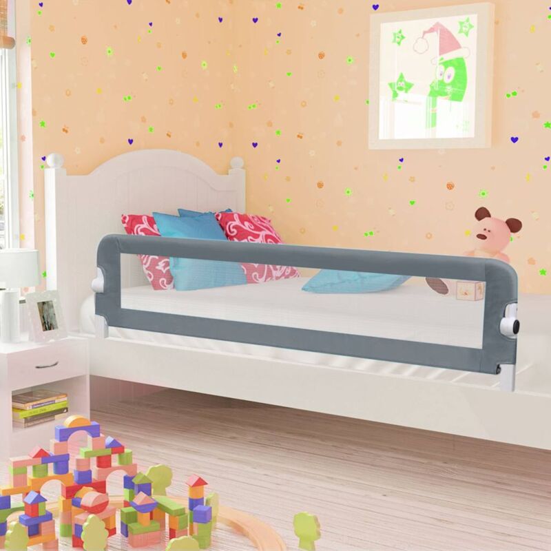 foto del prodotto vidaxl sponde letto di sicurezza bambini grigio in poliestere varie dimensioni colore grigio