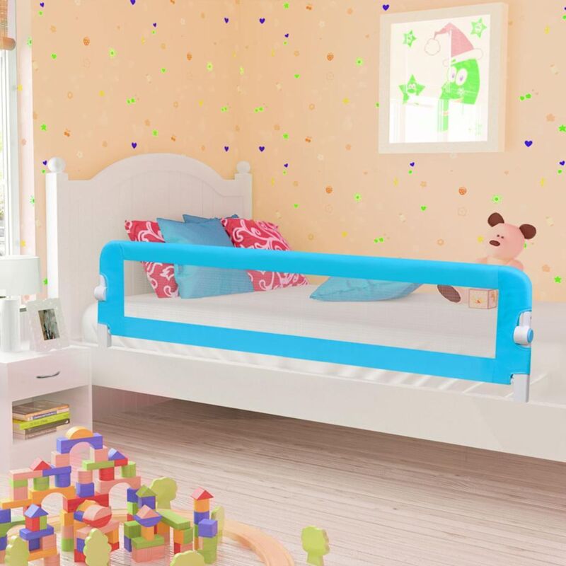 foto del prodotto vidaxl sponde letto di sicurezza per bambini blu 180x42cm poliestere