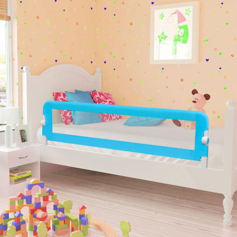 foto del prodotto vidaxl sponde letto di sicurezza per bambini blu in poliestere varie dimensioni colore blu