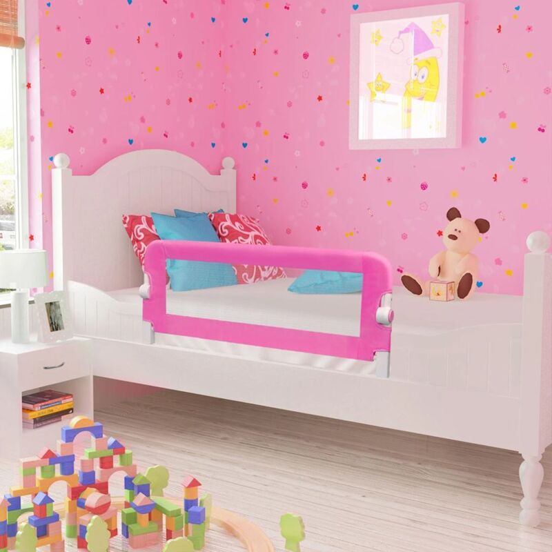 foto del prodotto vidaxl sponde letto per la sicurezza dei bambini 2 pz 102x42 cm vari colori modelli rosa 102 x 42 cm
