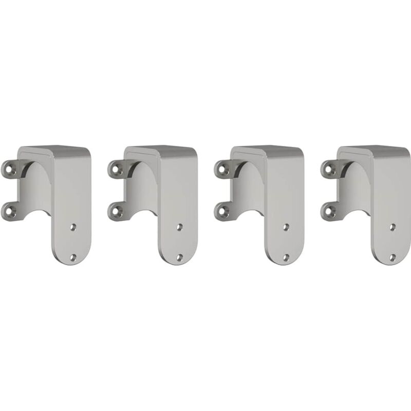 foto del prodotto vidaxl staffe bypass porta della fienile 4 pz guide tonde acciaio inox