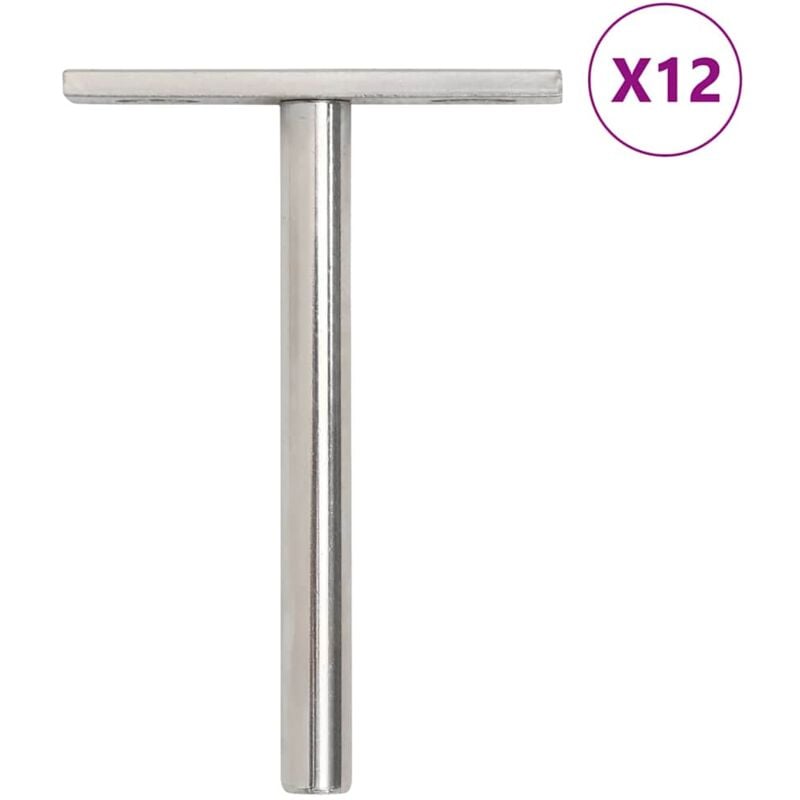foto del prodotto vidaxl staffe mensole galleggianti 12pz 10x100 mm acciaio al carbonio
