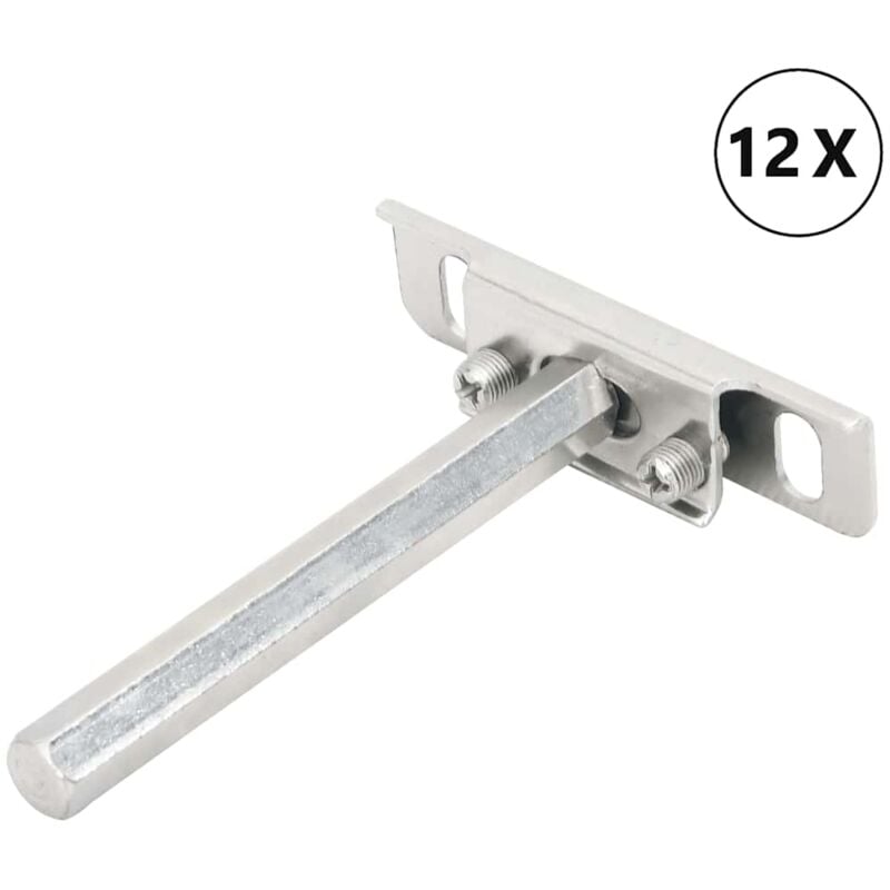 foto del prodotto vidaxl staffe mensole galleggianti 12pz 12x100 mm acciaio al carbonio
