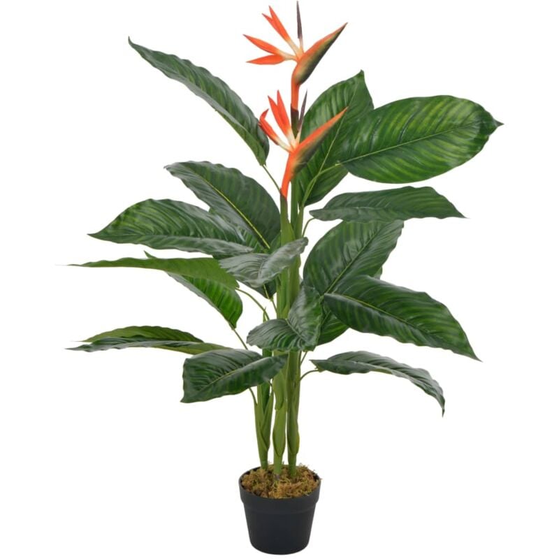 foto del prodotto vidaxl strelitzia artificiale con vaso rosso 100 cm