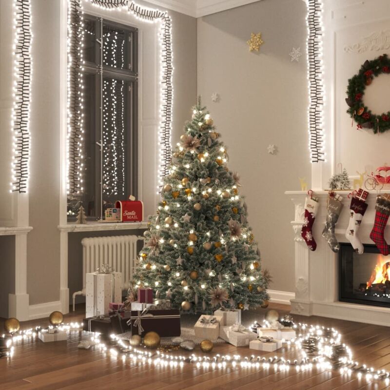 foto del prodotto vidaxl stringa di luce led con 400 luci led bianco freddo 7,4 m in pvc