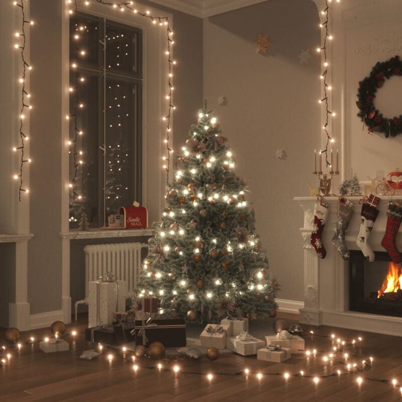 foto del prodotto vidaxl stringa di luci con 1000 led 60 m 8 effetti luce ip44 bianco caldo
