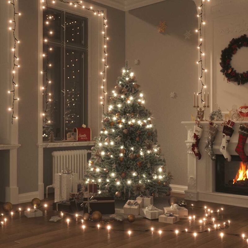 foto del prodotto vidaxl stringa di luci con 400 led 40 m 8 effetti luce bianco caldo