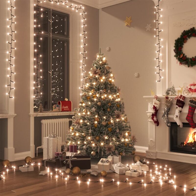 foto del prodotto vidaxl stringa led compatta con 1000 luci led bianco caldo 25 m pvc