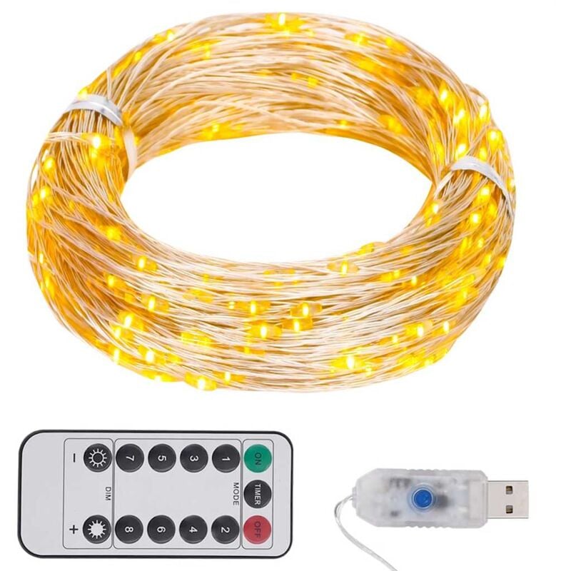 foto del prodotto vidaxl stringa led con 300 luci led bianco caldo 30 m pvc