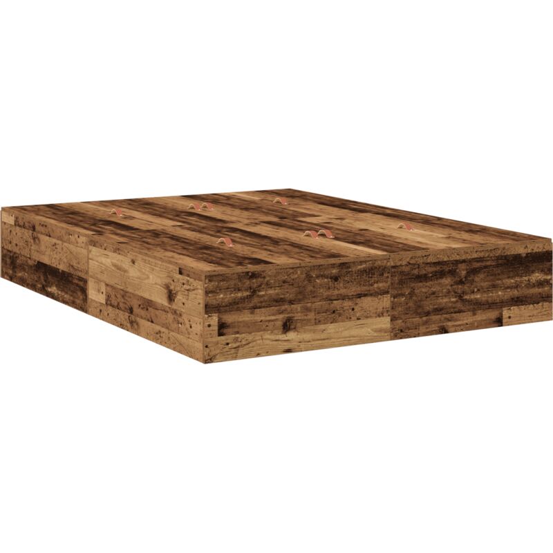foto del prodotto vidaxl struttura letto con contenitore in legno vecchio 140x190 cm