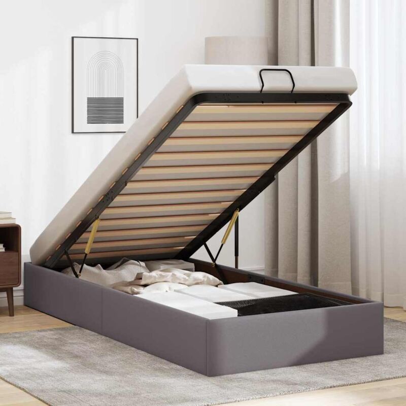 foto del prodotto vidaxl struttura letto pouf senza materasso 100x200 cm similpelle