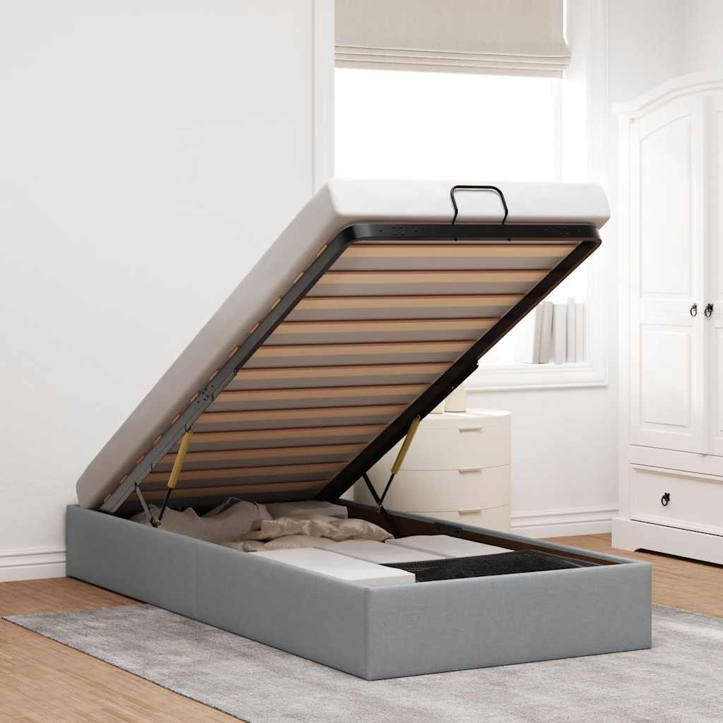 foto del prodotto vidaxl struttura letto pouf senza materasso 90x200 cm in tessuto