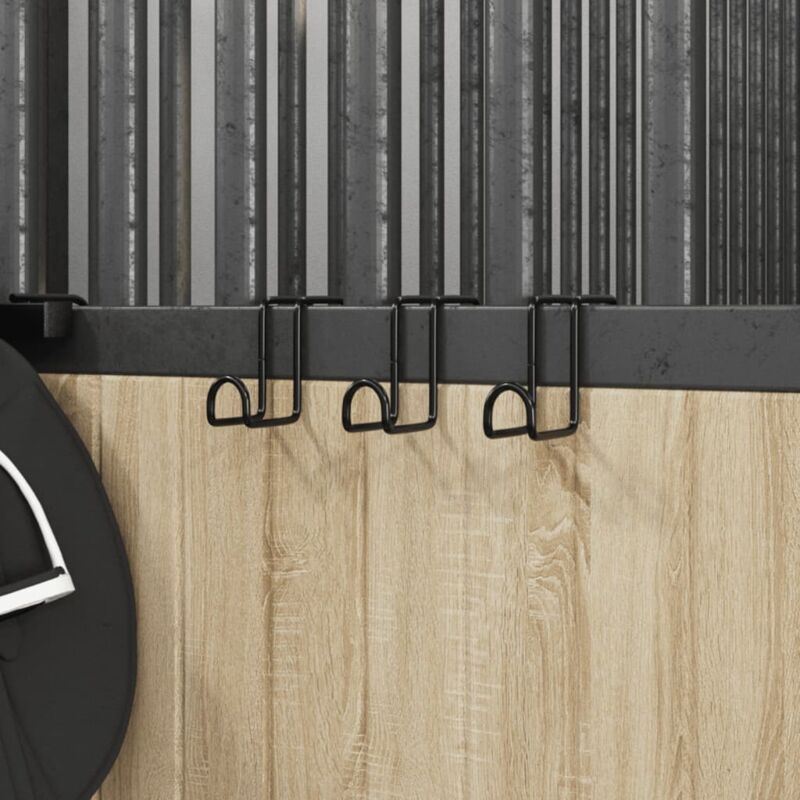 foto del prodotto vidaxl supporti briglie 3 pz in acciaio nero