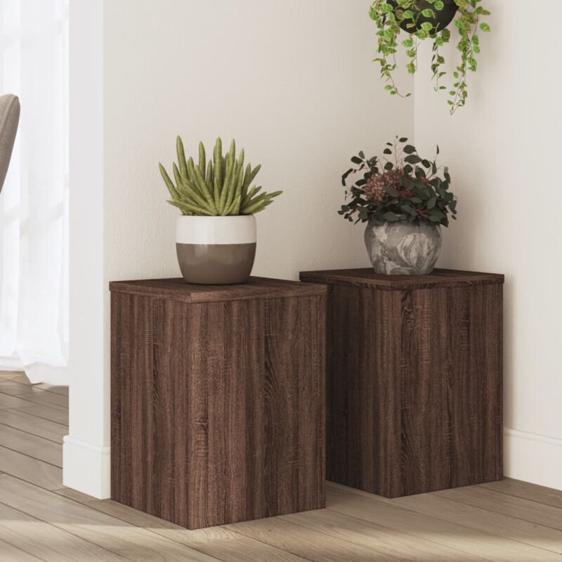 foto del prodotto vidaxl supporti per piante 2 pz marrone 25x25x35 cm legno multistrato