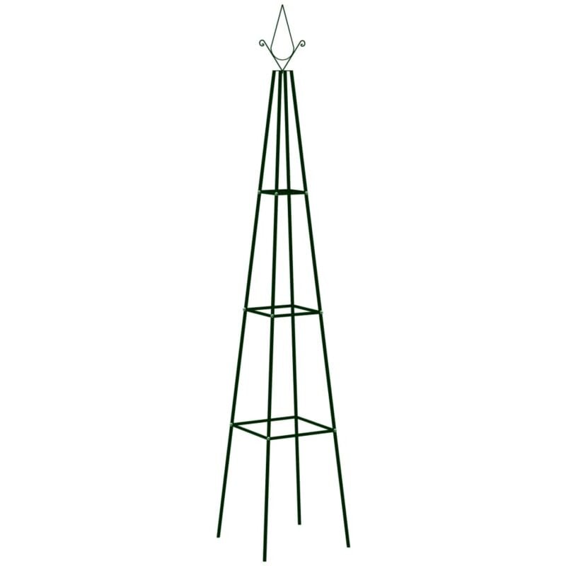 foto del prodotto vidaxl supporti per piante 2 pz verde scuro 35x35x195 cm in ferro