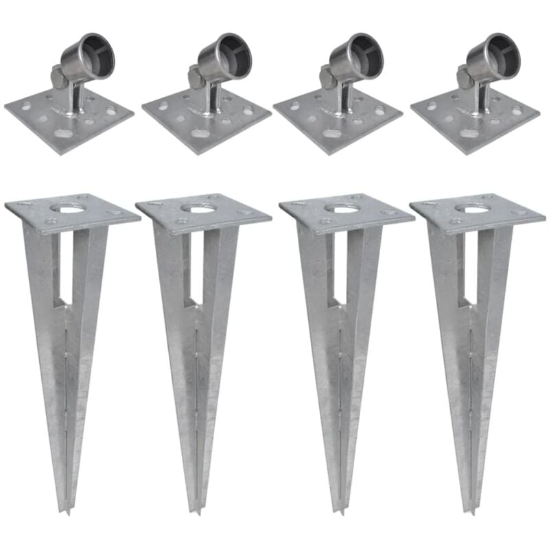 immagine 0 del prodotto vidaxl supporti per puntoni 4 pz in acciaio