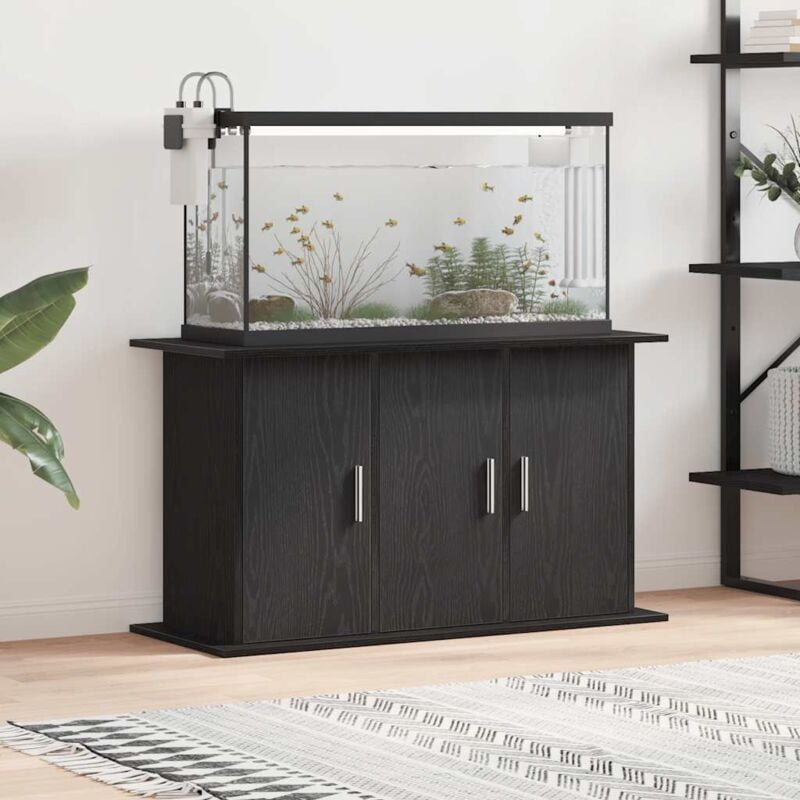 foto del prodotto vidaxl supporto acquario 101x41x58 cm legno multistrato rovere nero
