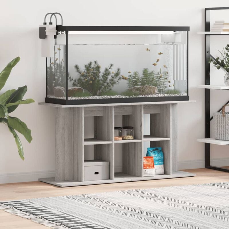foto del prodotto vidaxl supporto acquario 120x40x60 cm legno multistrato grigio sonoma