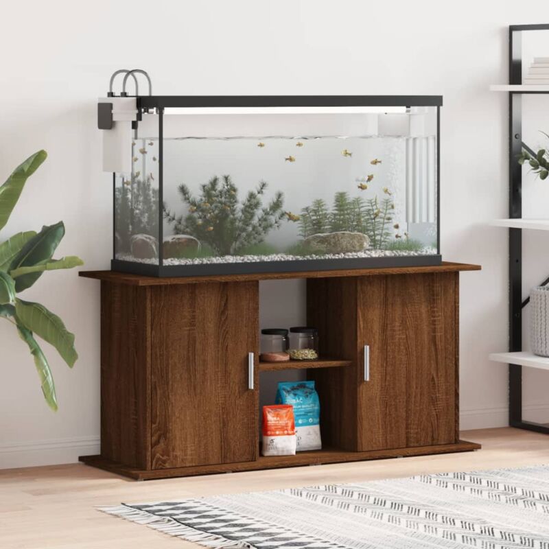 foto del prodotto vidaxl supporto acquario 121x41x58 cm legno multistrato rovere marrone