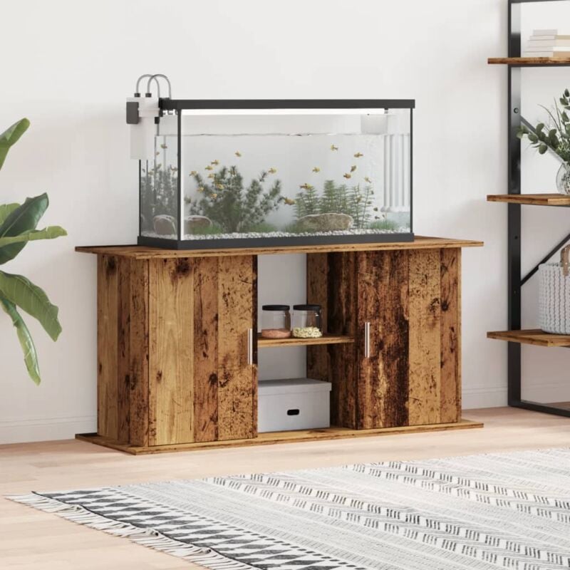 foto del prodotto vidaxl supporto acquario 121x41x58cm in legno multistrato legno antico