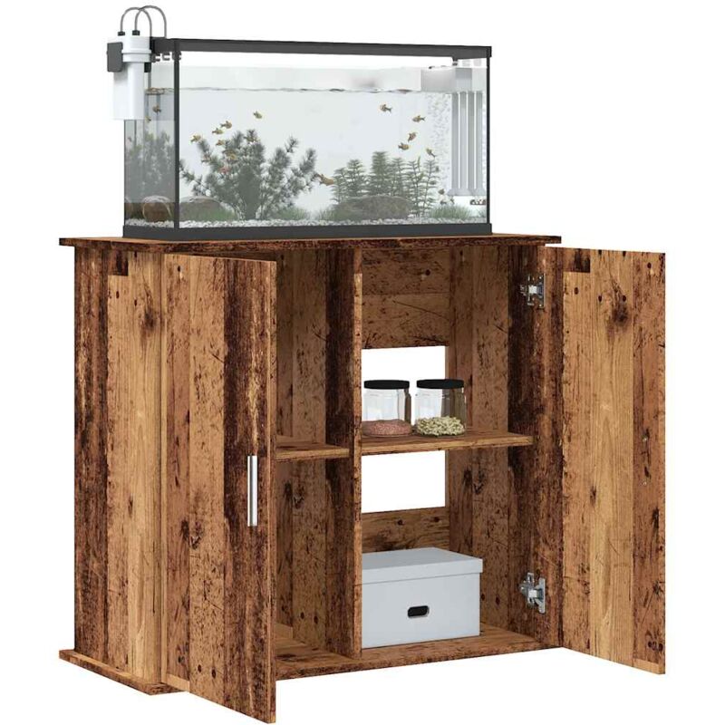 foto del prodotto vidaxl supporto acquario 81x36x73 cm in legno multistrato legno antico