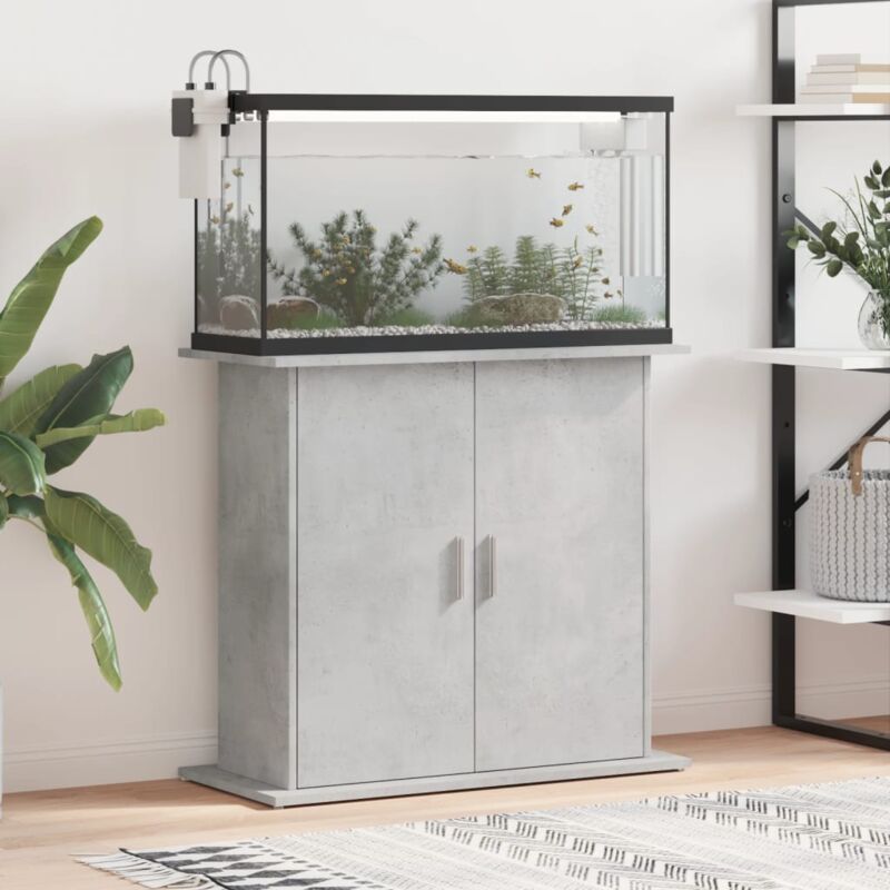 foto del prodotto vidaxl supporto acquario 81x36x73 cm legno multistrato grigio cemento