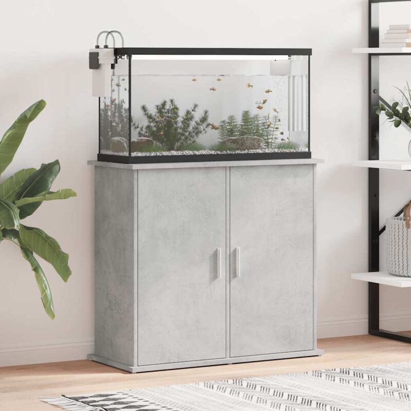 foto del prodotto vidaxl supporto acquario 81x36x73 cm legno multistrato grigio cemento
