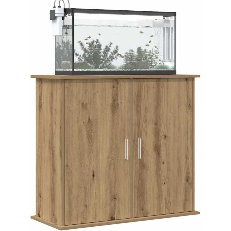 foto del prodotto vidaxl supporto acquario 81x36x73 cm multistrato rovere artigianale