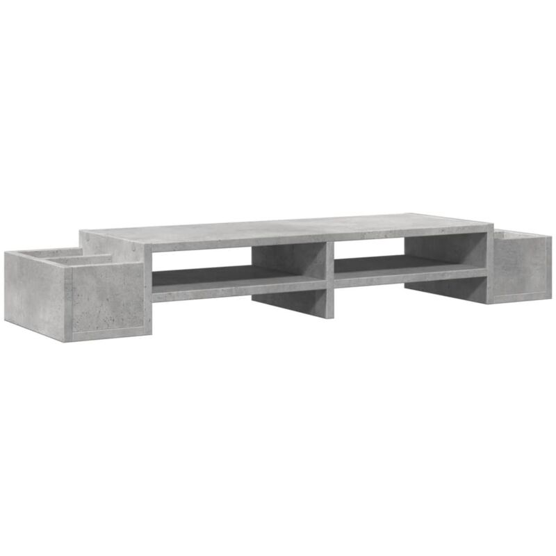 foto del prodotto vidaxl supporto monitor con cassetti grigio 100x27x15 cm in truciolato