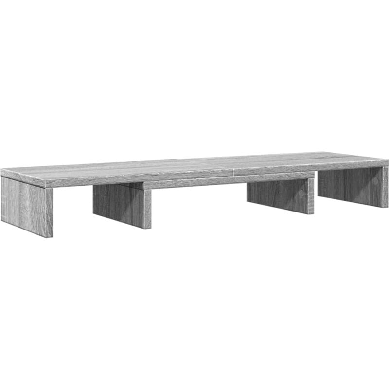 foto del prodotto vidaxl supporto monitor regolabile grigio 80x24x10,5 cm in truciolato
