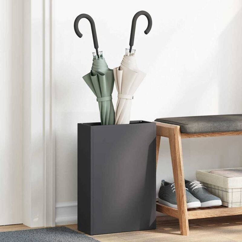 foto del prodotto vidaxl supporto ombrello nero 28x12x41 cm in acciaio