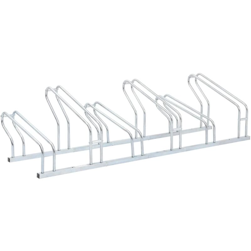 foto del prodotto vidaxl supporto per 6 bici da pavimento autoportante acciaio zincato
