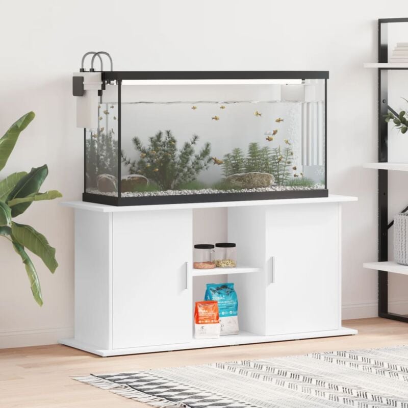 foto del prodotto vidaxl supporto per acquario 121x41x58 cm in legno multistrato bianco