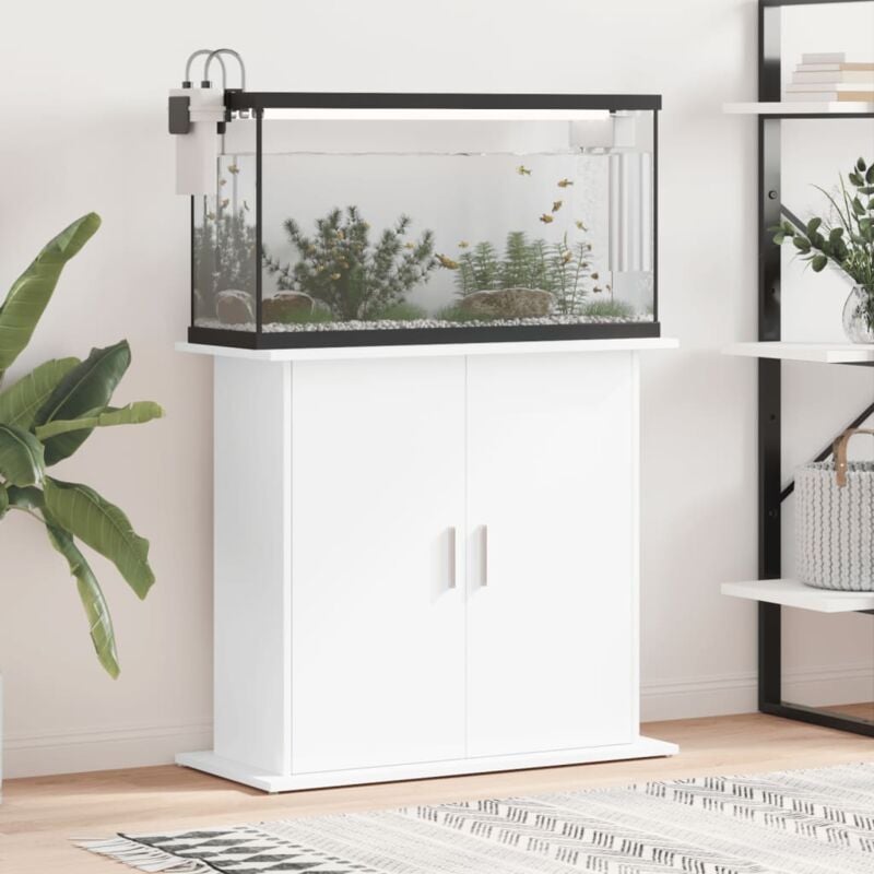 foto del prodotto vidaxl supporto per acquario bianco 81x36x73 cm in legno multistrato