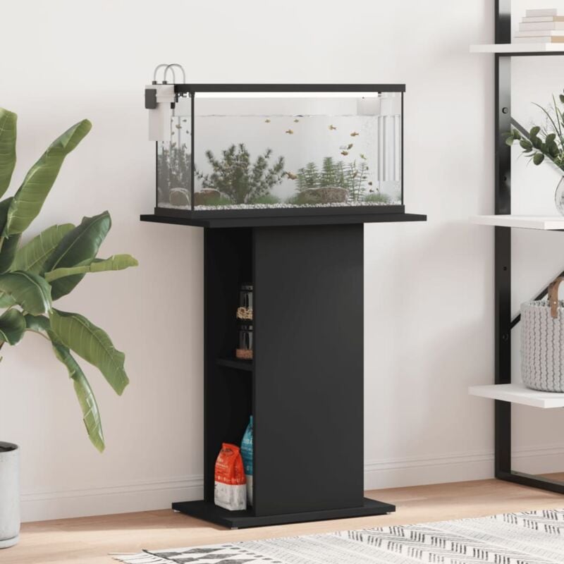 foto del prodotto vidaxl supporto per acquario nero 60,5x36x72,5 cm in legno multistrato