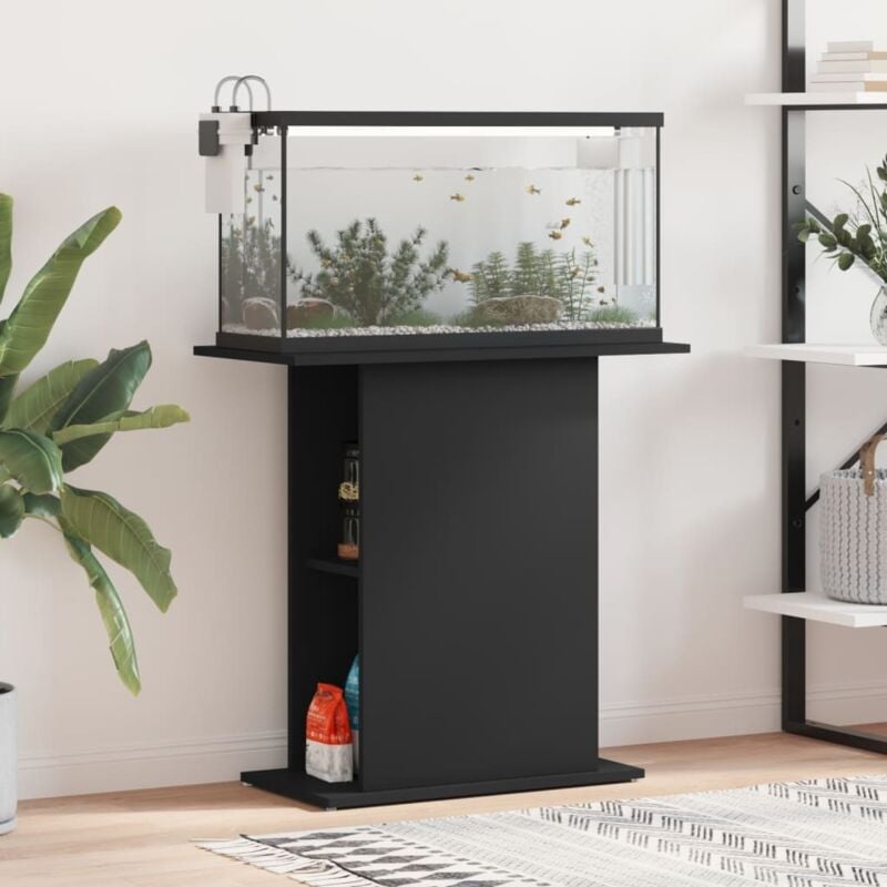 foto del prodotto vidaxl supporto per acquario nero 75x36x72,5 cm in legno multistrato