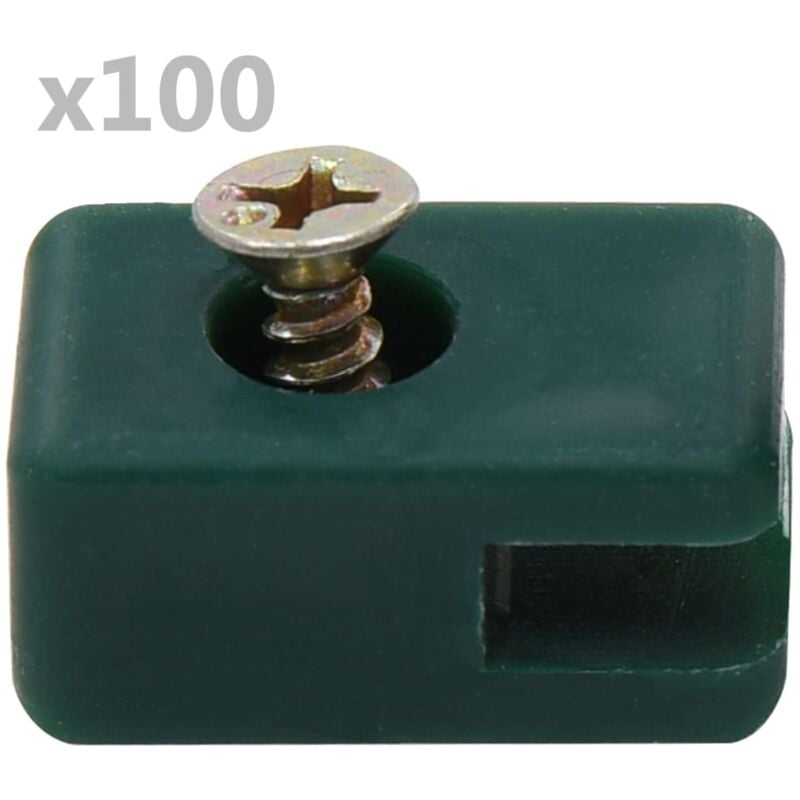 immagine 0 del prodotto vidaxl supporto per fili da recinzioni giardino e vite 100 set disponibili vari colori colore verde