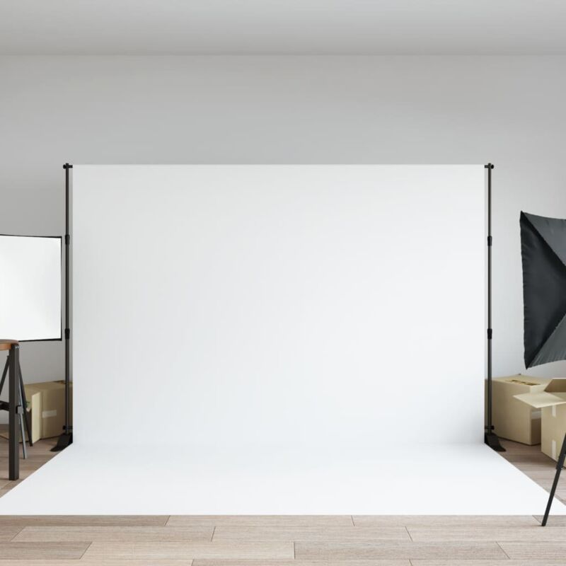 foto del prodotto vidaxl supporto per fondale nero 305x243 cm in acciaio