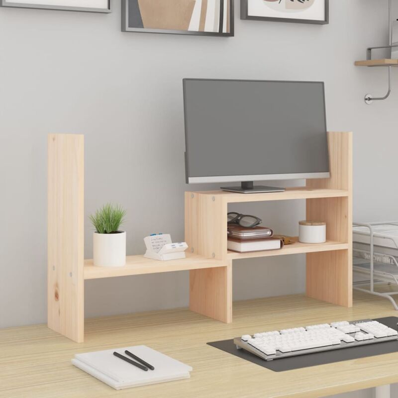 foto del prodotto vidaxl supporto per monitor 39 72 x17x43 cm in legno massello di pino