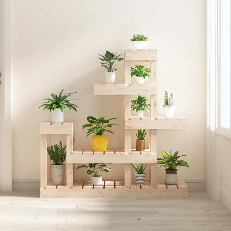 foto del prodotto vidaxl supporto per piante 92x25x97 cm in legno massello di pino