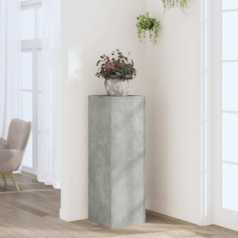 foto del prodotto vidaxl supporto per piante grigio 33x33x100 cm in truciolato