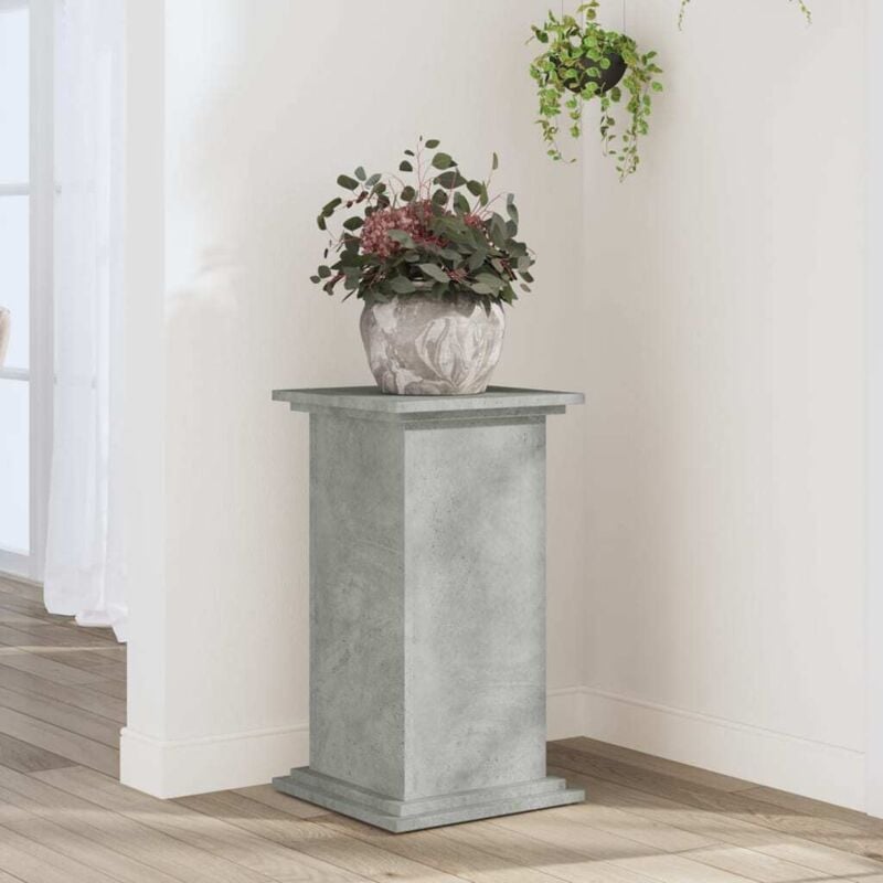 foto del prodotto vidaxl supporto per piante grigio 33x33x60 cm in legno multistrato