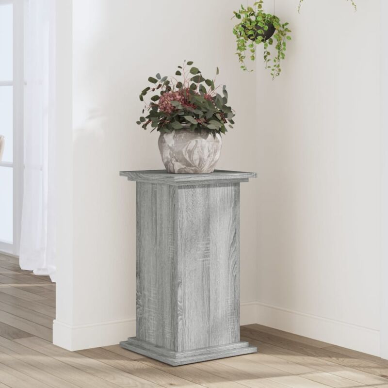 foto del prodotto vidaxl supporto per piante grigio sonoma 33x33x60 cm legno multistrato