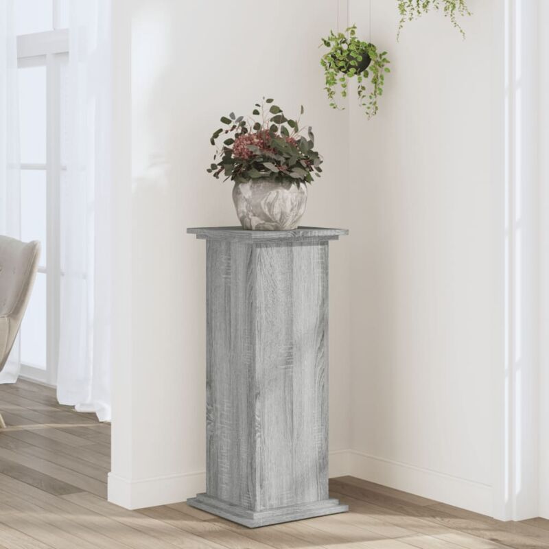 foto del prodotto vidaxl supporto per piante grigio sonoma 33x33x80 cm legno multistrato
