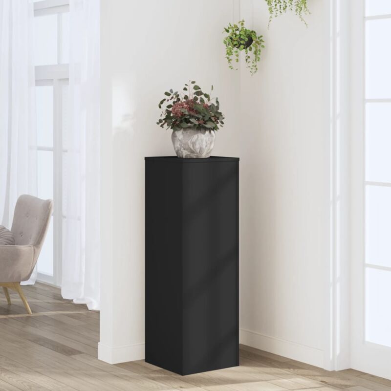 foto del prodotto vidaxl supporto per piante nero 33x33x100 cm in truciolare