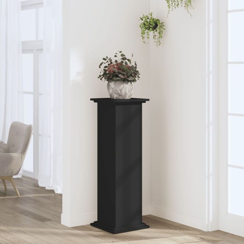 foto del prodotto vidaxl supporto per piante nero 33x33x100 cm in truciolare