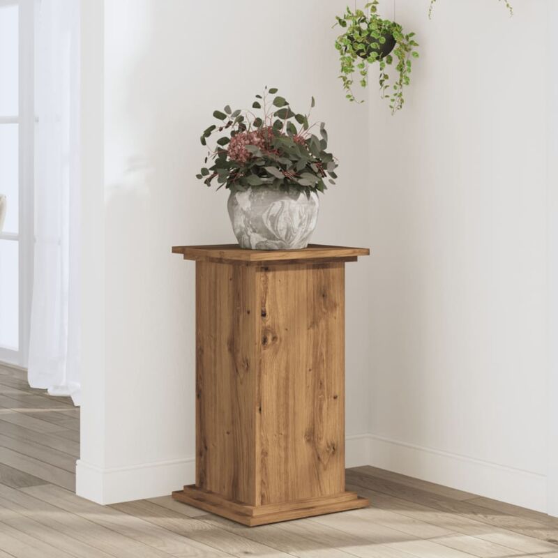 foto del prodotto vidaxl supporto per piante rovere artigianale 33x33x60 cm truciolato