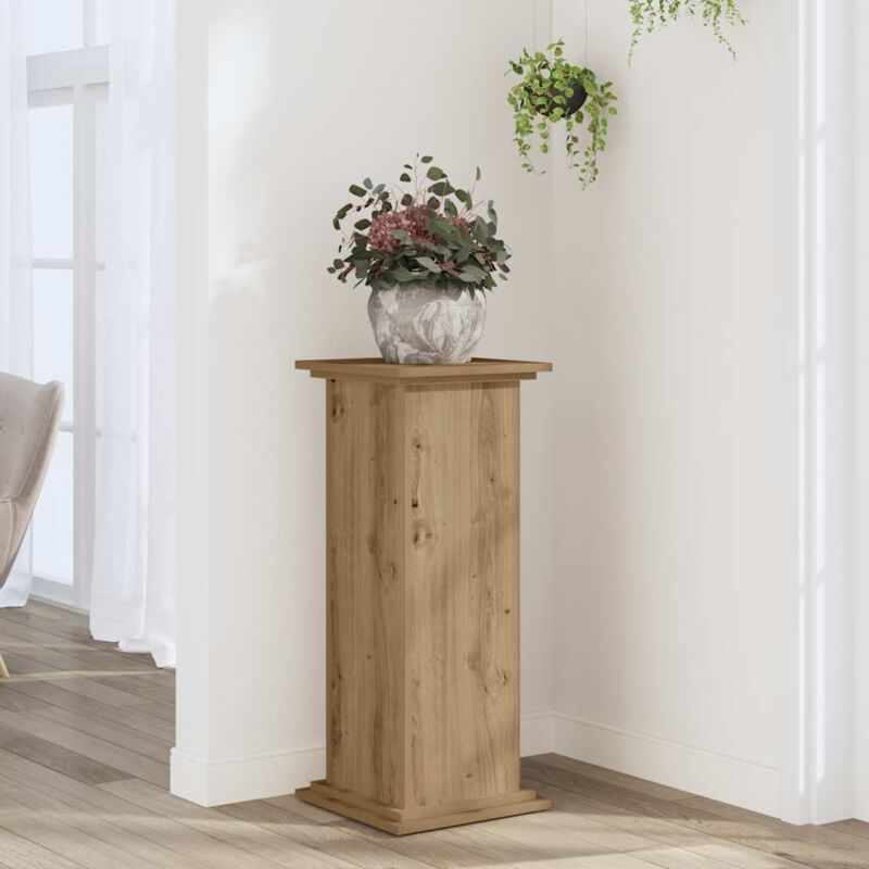 foto del prodotto vidaxl supporto per piante rovere artigianale 33x33x80 cm multistrato