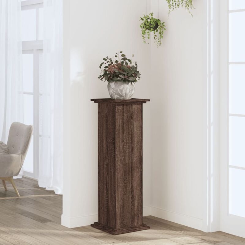 foto del prodotto vidaxl supporto per piante rovere marrone 33x33x100 cm in truciolato