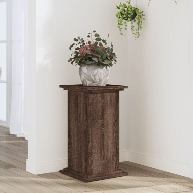 foto del prodotto vidaxl supporto per piante rovere marrone 33x33x60cm legno multistrato